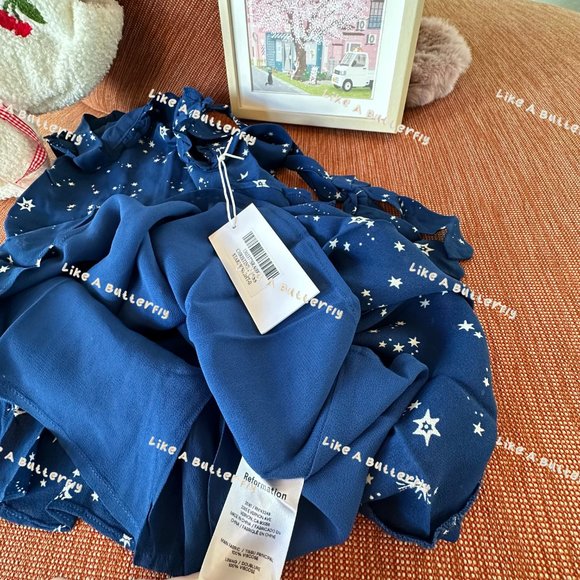 ONLY ONE🦋Reformation Christine Dress - Starry Night - Picture 6 of 10